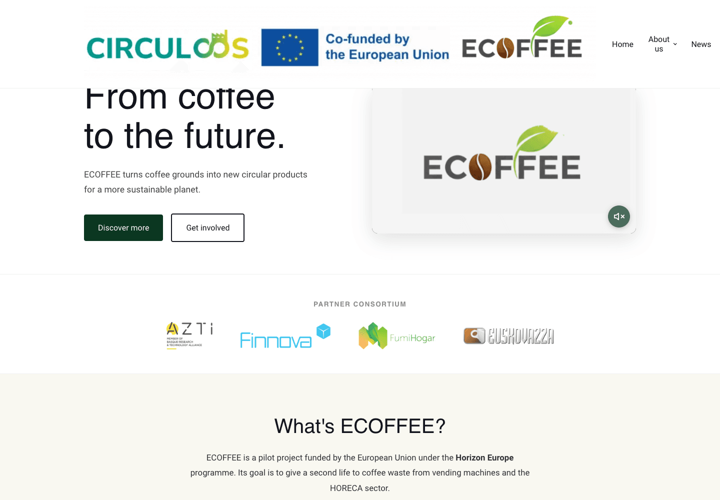 Captura de la web ECOFFEE
